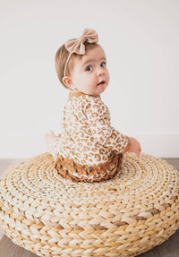 Ruffle Zipper One Piece || Leopard