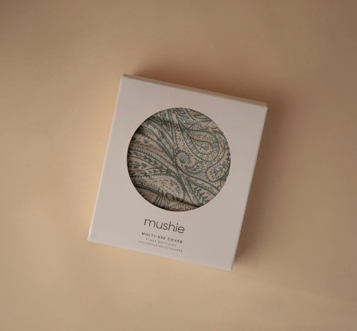 MULTI-USE COVER || Green Paisley + Natural