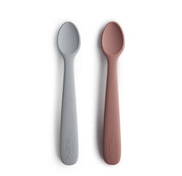 SILICONE FEEDING SPOONS 2-PK || Two-Tone