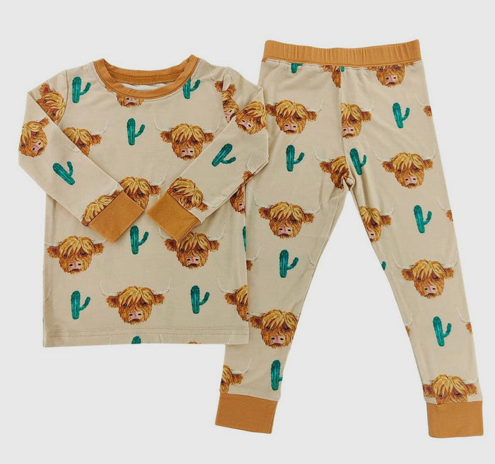 Bamboo Set || Cactus Highland Cow