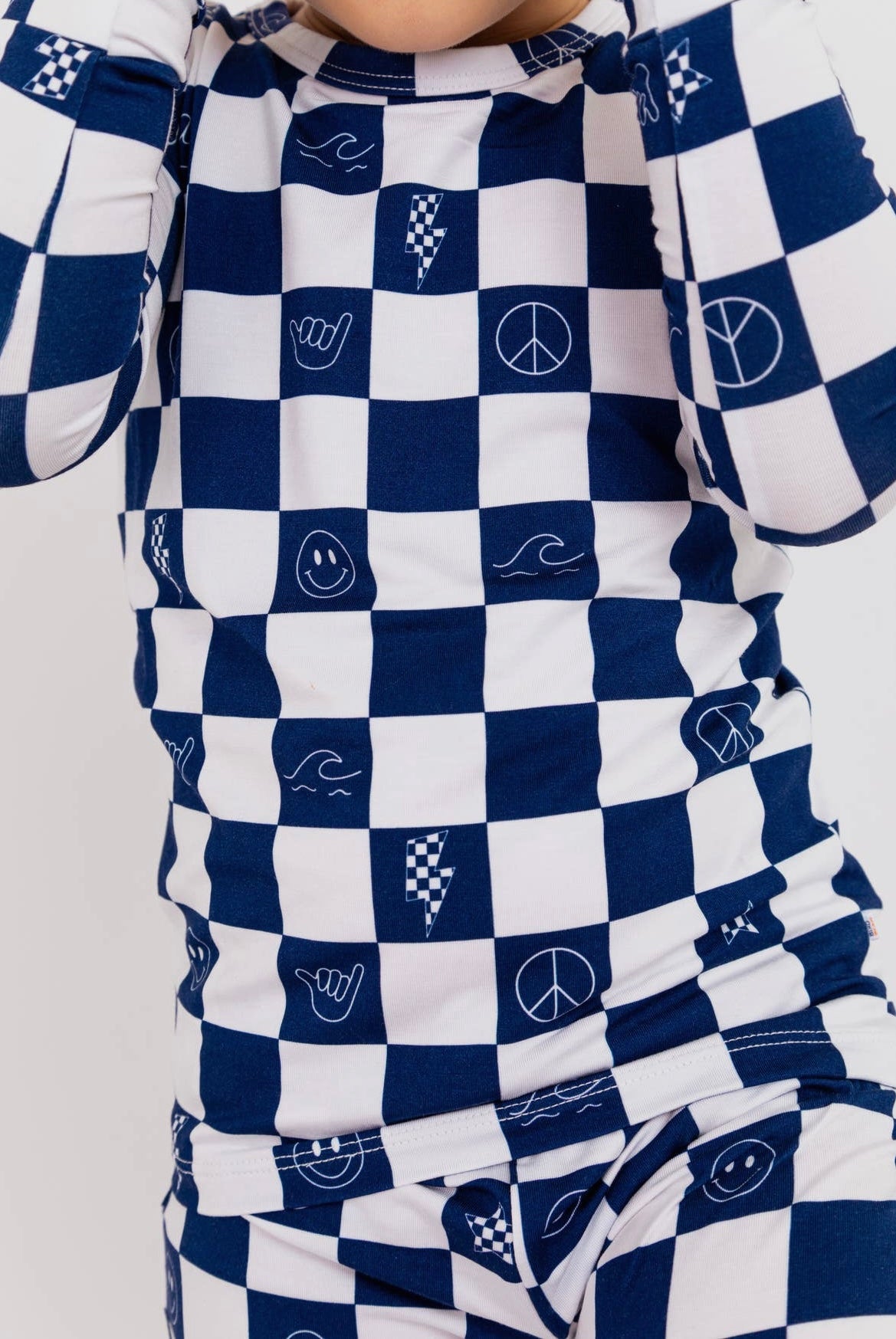 Check It Out Bamboo Pajamas || Blue