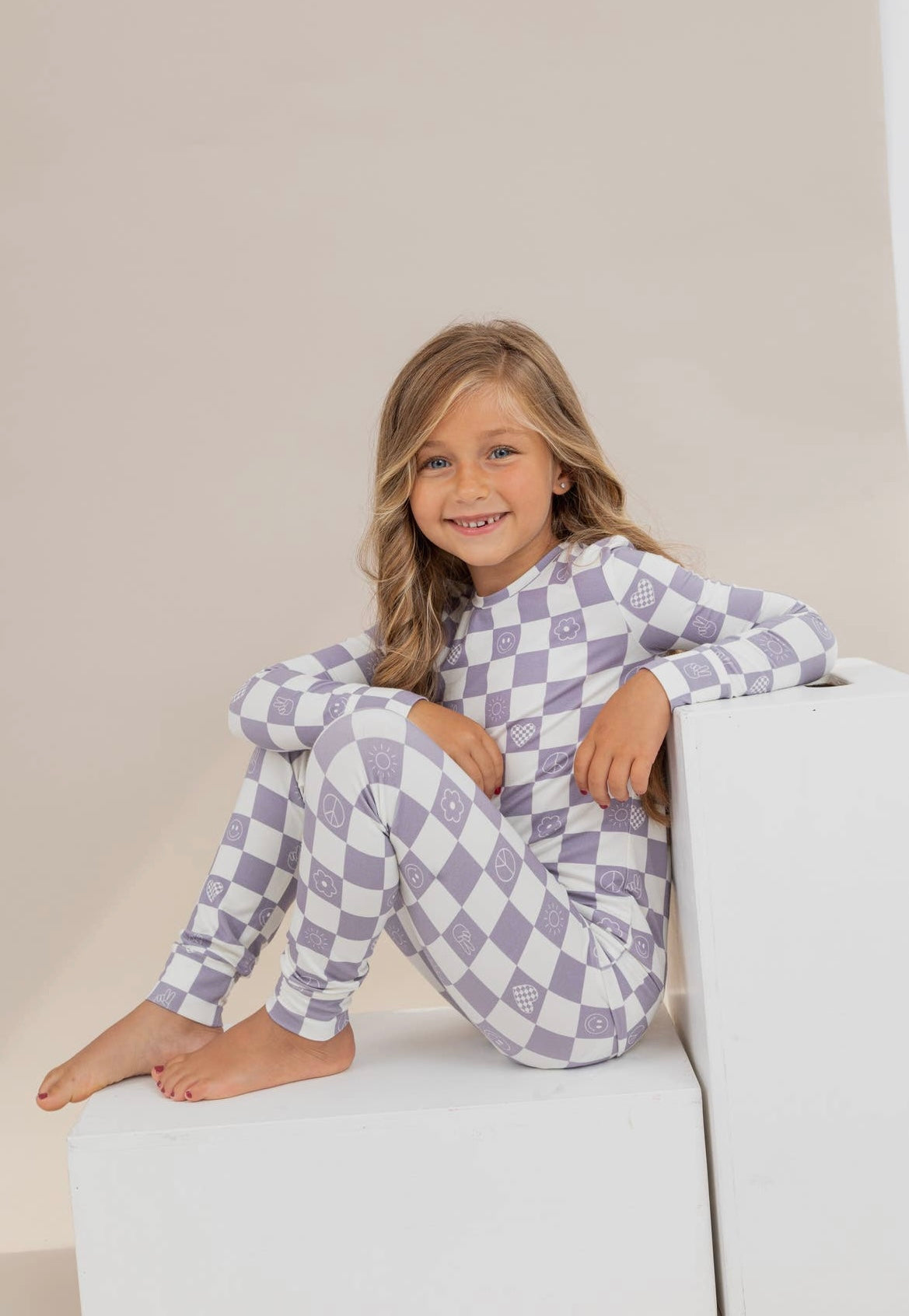 Kids Bamboo Pajamas || Check It Out - Lavender