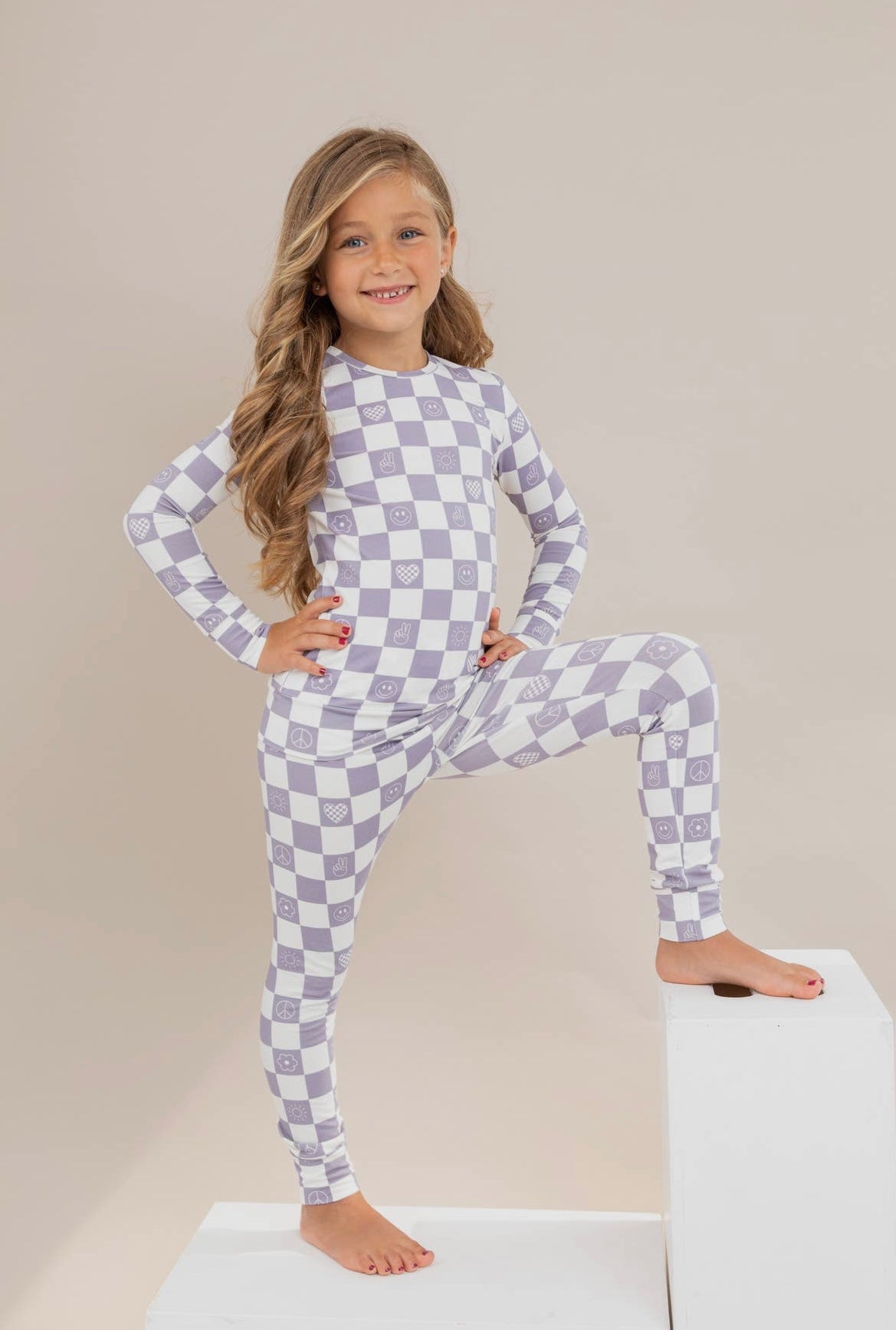 Kids Bamboo Pajamas || Check It Out - Lavender