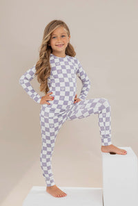 Kids Bamboo Pajamas || Check It Out - Lavender