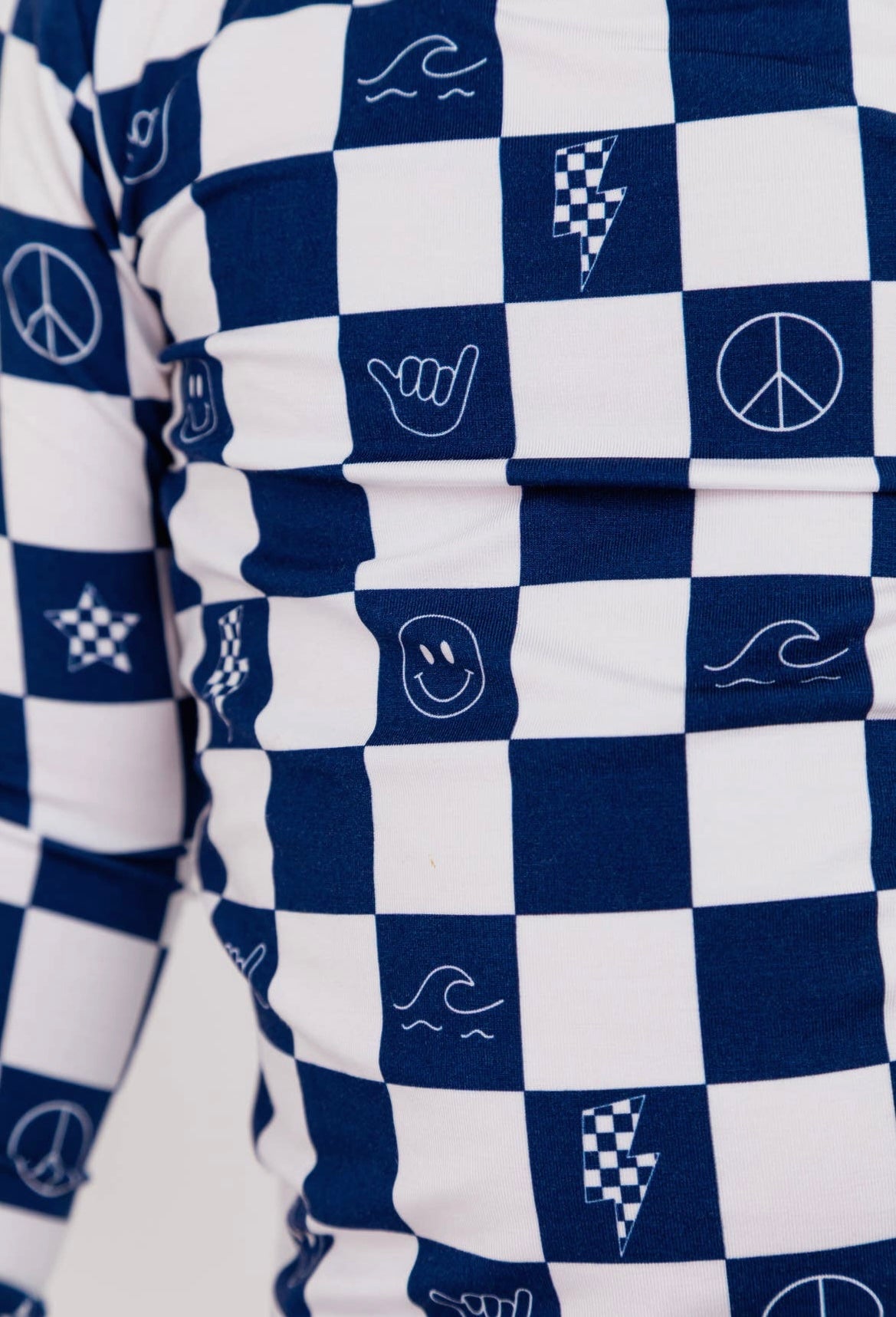 Check It Out Bamboo Pajamas || Blue