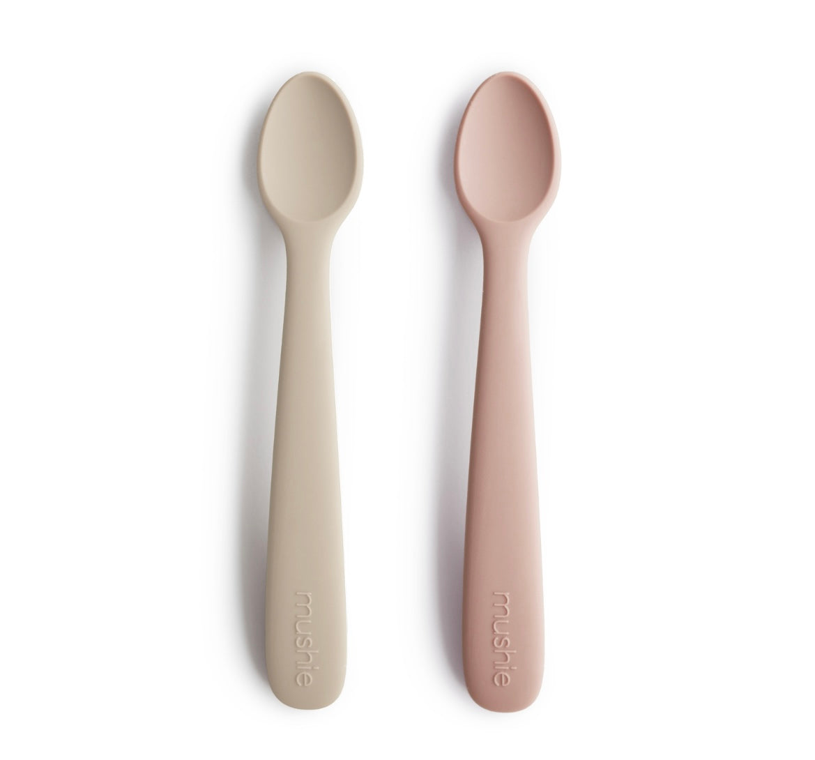 SILICONE FEEDING SPOONS 2-PK || Two-Tone