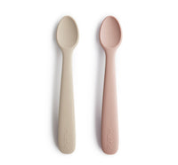 SILICONE FEEDING SPOONS 2-PK || Two-Tone