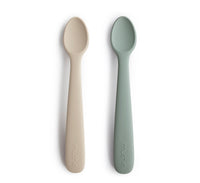 SILICONE FEEDING SPOONS 2-PK || Two-Tone