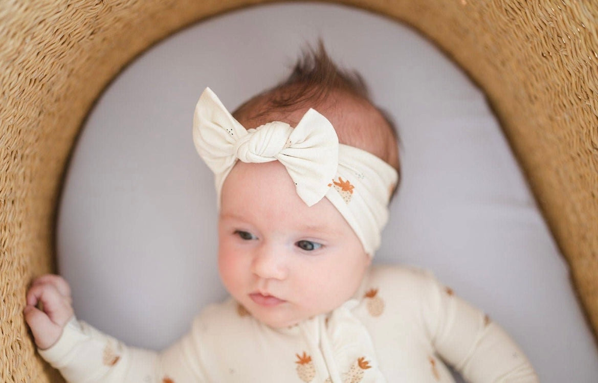 Baby Bow Headband || Boho Strawberry