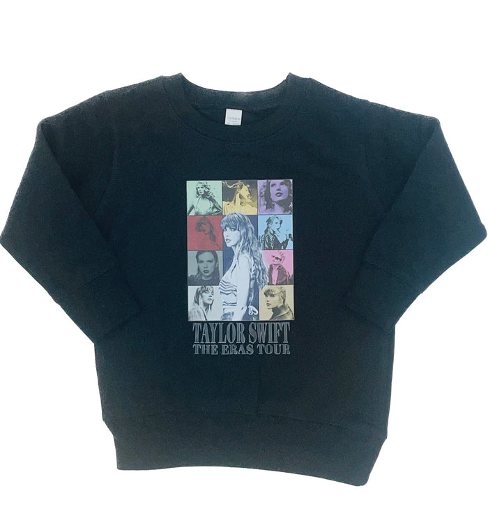Eras Tour Sweatshirt || Black - Kids + Women's