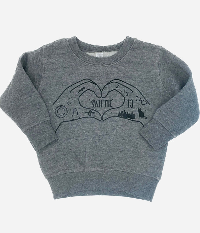 Swiftie Sweatshirt || Granite Heather - Kids + Women's