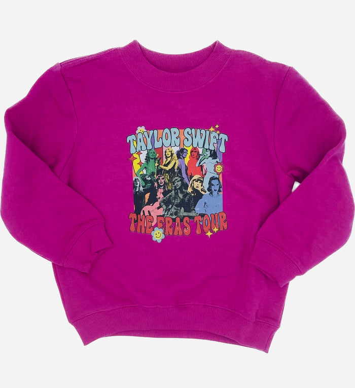Retro Eras Tour Sweatshirt || Fuschia