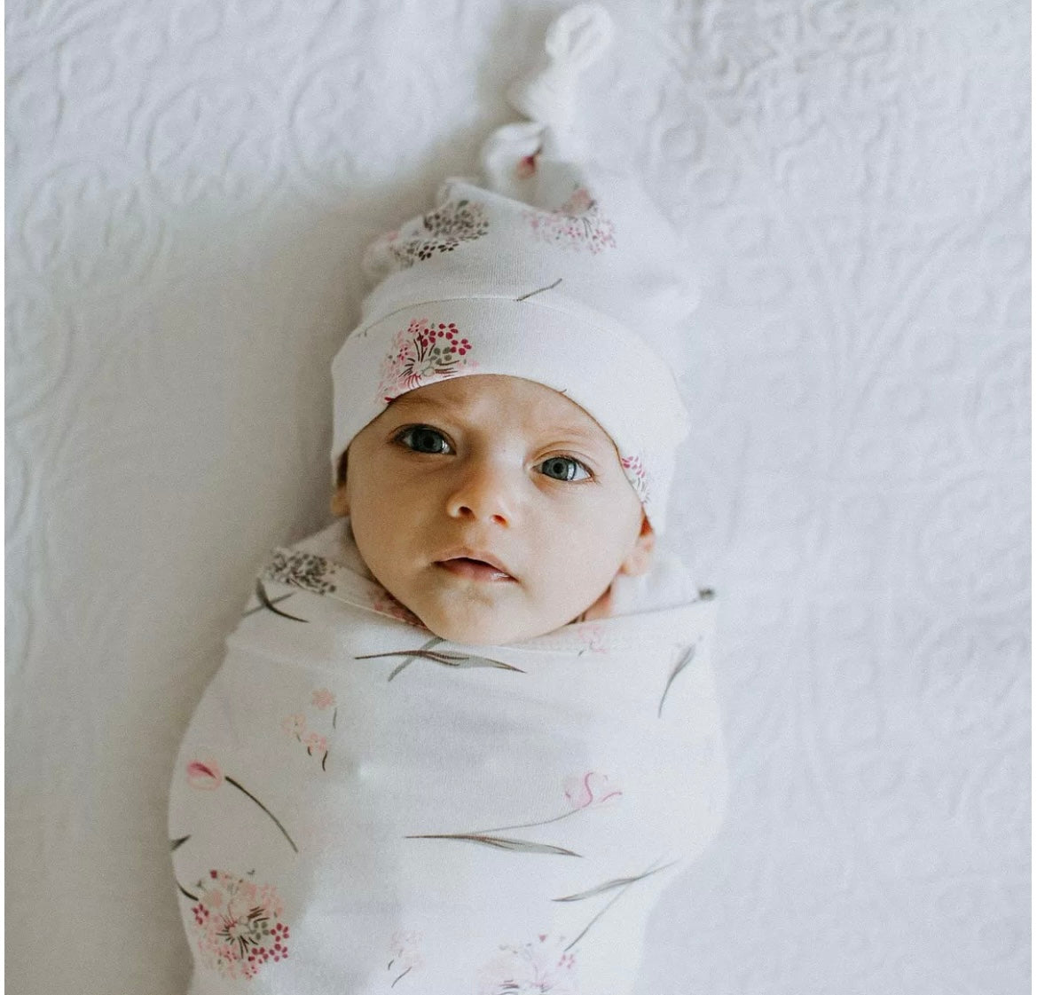 Top Knot Hat || Clustered Flowers