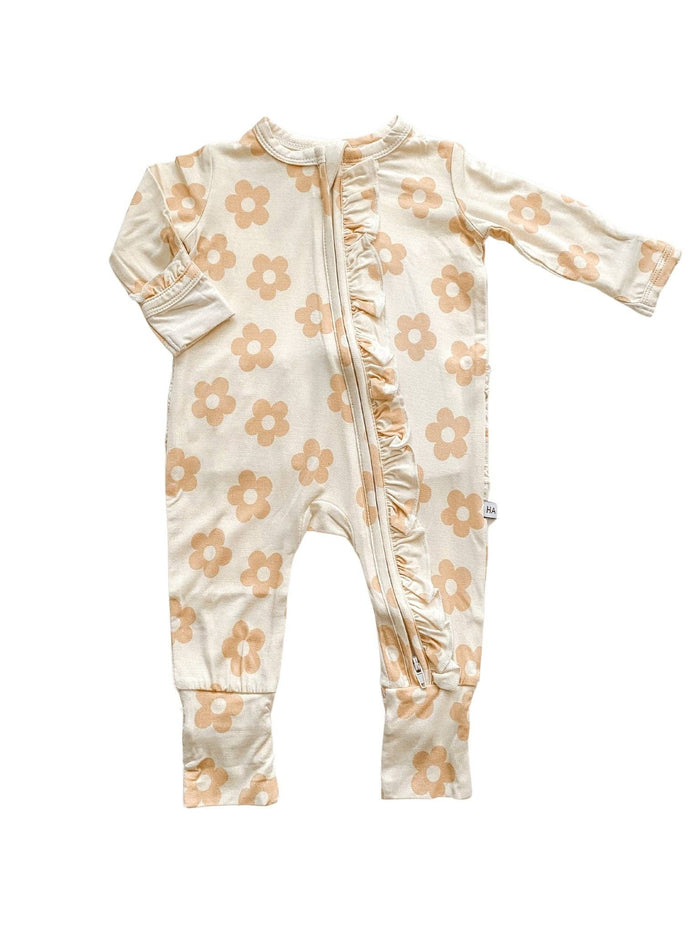 Ruffle Zipper One Piece || Blush Daisy