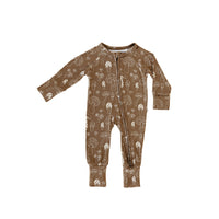 Bamboo Zip Romper || Mushroom