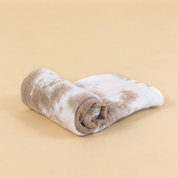 Muslin Swaddle || Tan Tie Dye