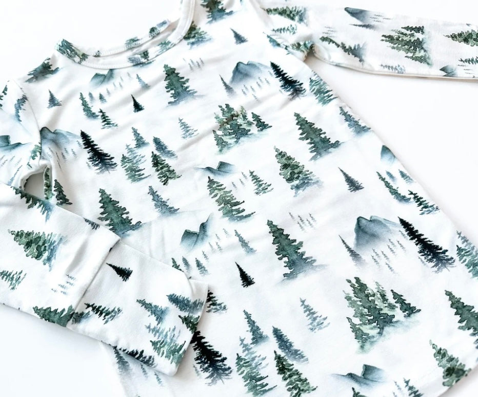Bamboo Two-Piece Pajama Set || Forest Green