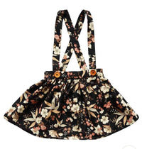Suspender Skirt || Black Floral