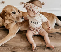 Bamboo Baby Bow Headband || Natural + Rainbows
