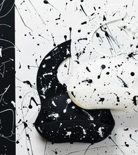 Silicone Baby Bib || White Paint Splatter