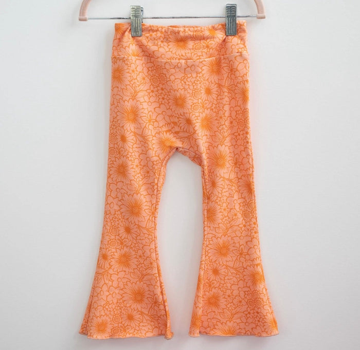 Printed Bell Bottoms || Pink + Orange Floral