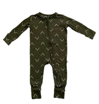 Bamboo Zipper Romper || Green Arrow