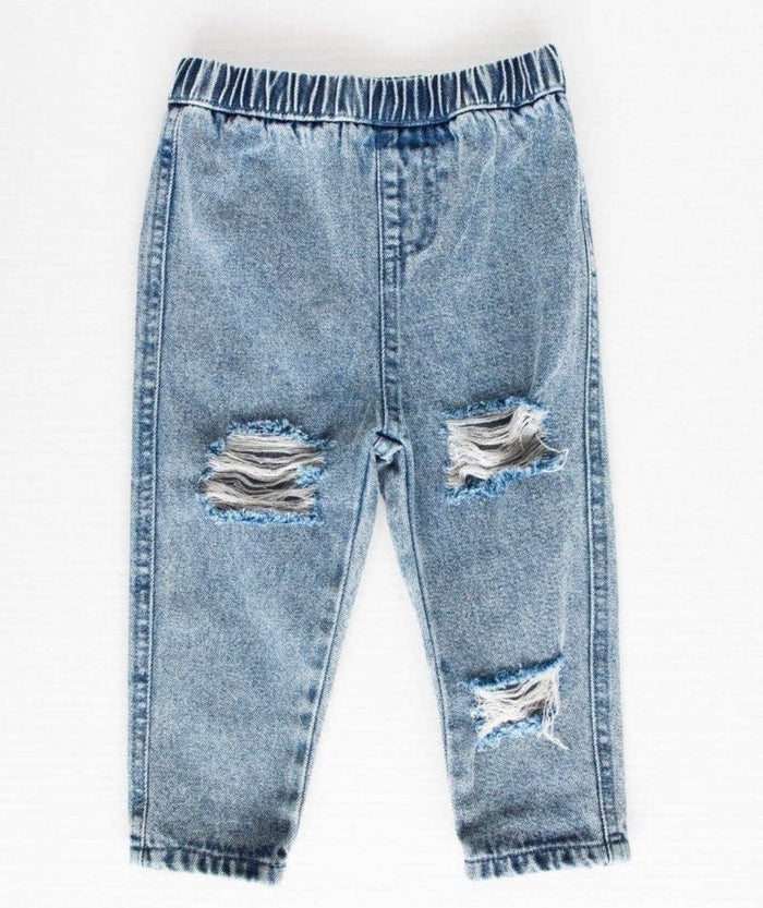 Distressed Denim Jeans || Acid Wash