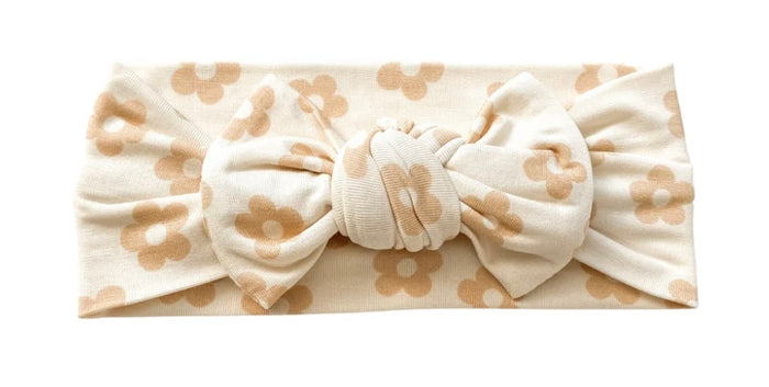 Blush Daisy Bow Headband
