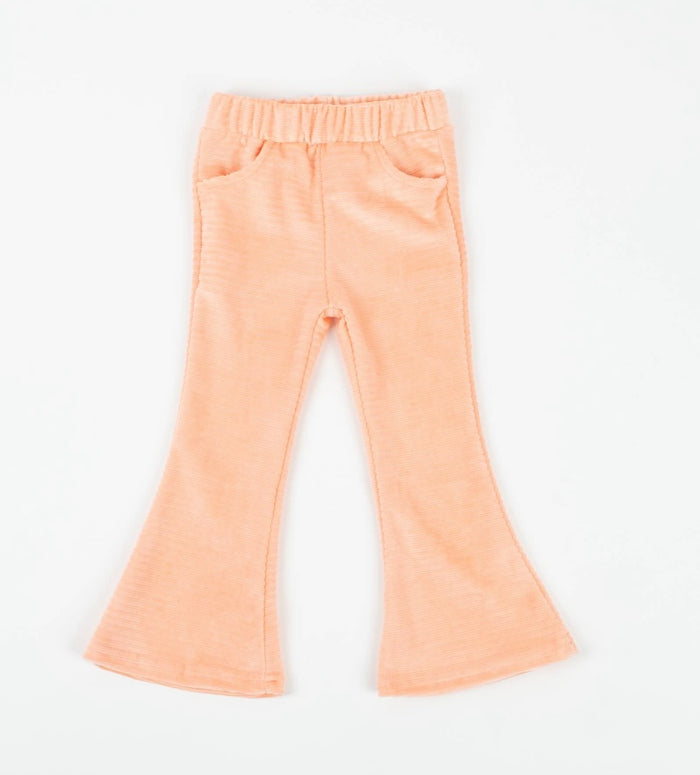 Velour Corduroy Bell Bottoms || Pinky Peach