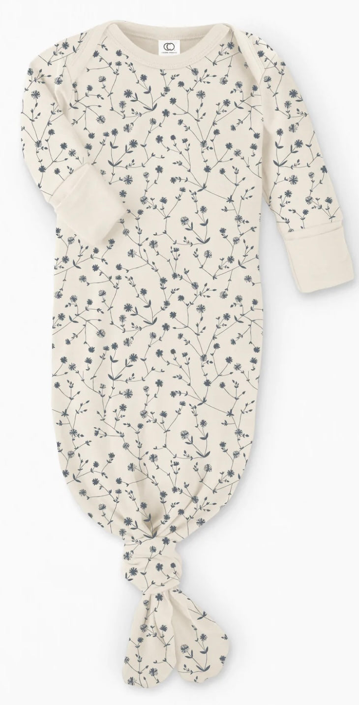 Organic Cotton Knot Gown || Muri Floral + Harbor
