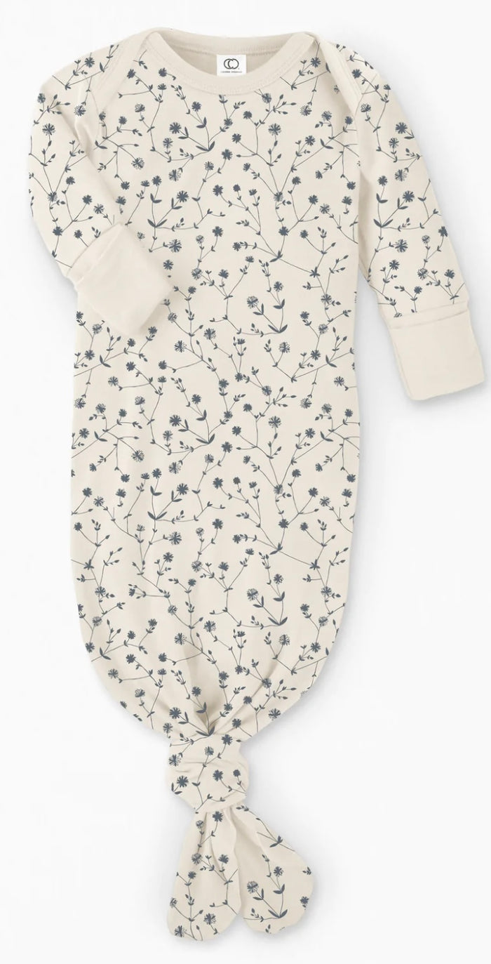 Organic Cotton Knot Gown || Muri Floral + Harbor