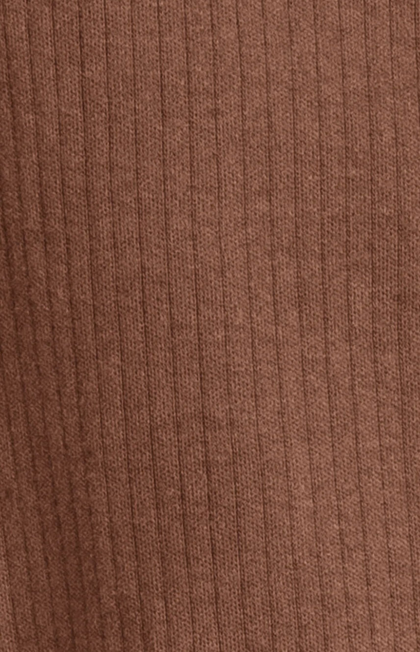 Organic Cotton Long Sleeve Ribbed Jammies || Pecan