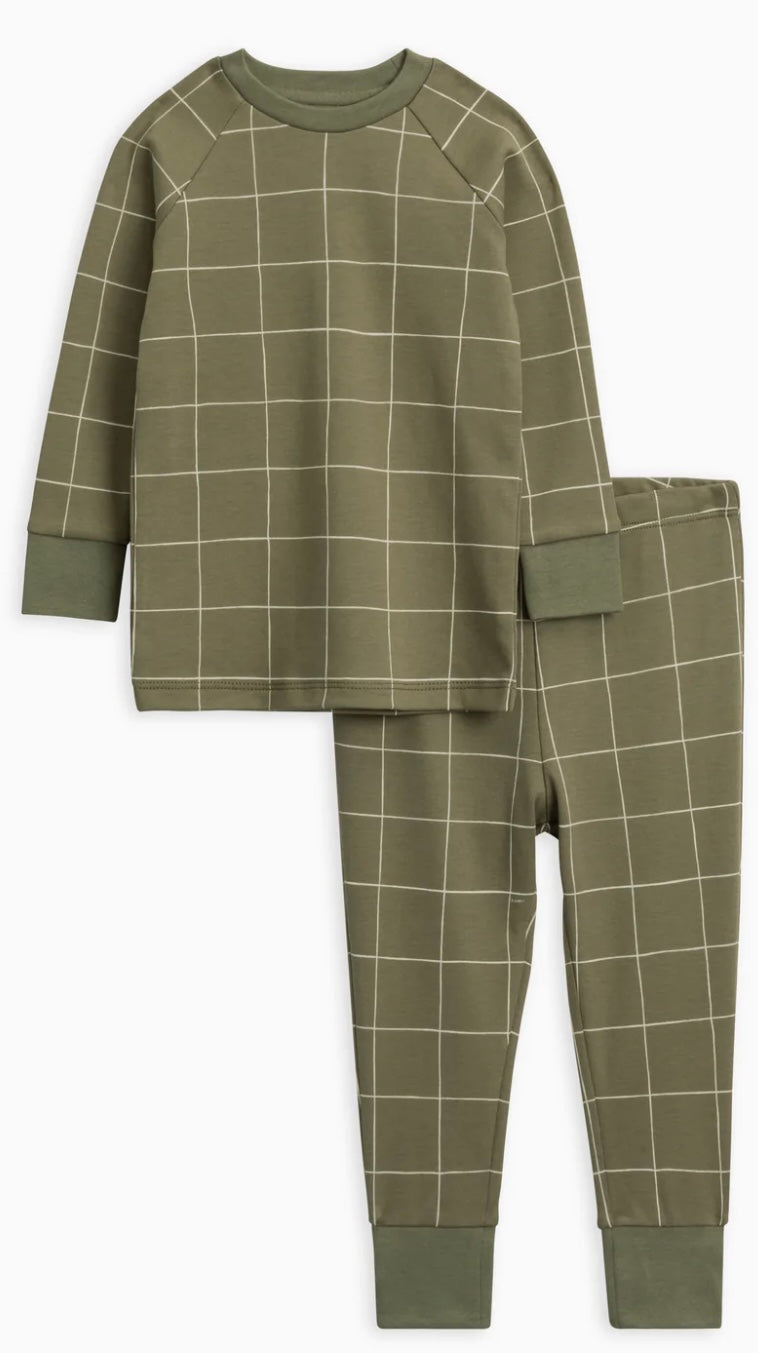 Organic Cotton Long Sleeve Jammies || Basket + Forest