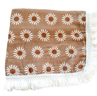 Bamboo Cotton Blanket || Daisy Fringe