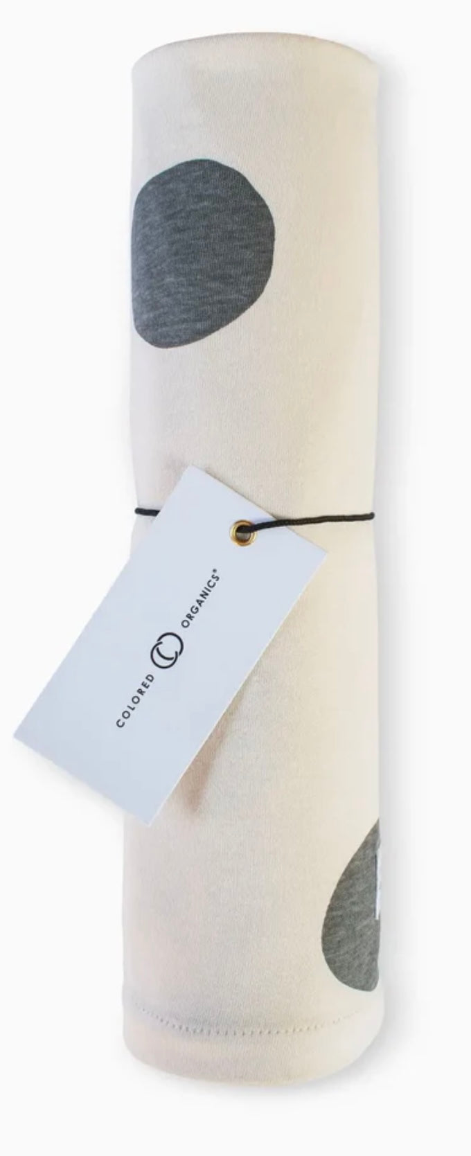 Organic Cotton Swaddle || Big Polka Dot + Pewter