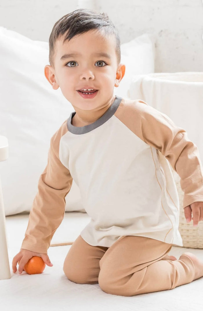 Organic Cotton Baseball Tee || Tan