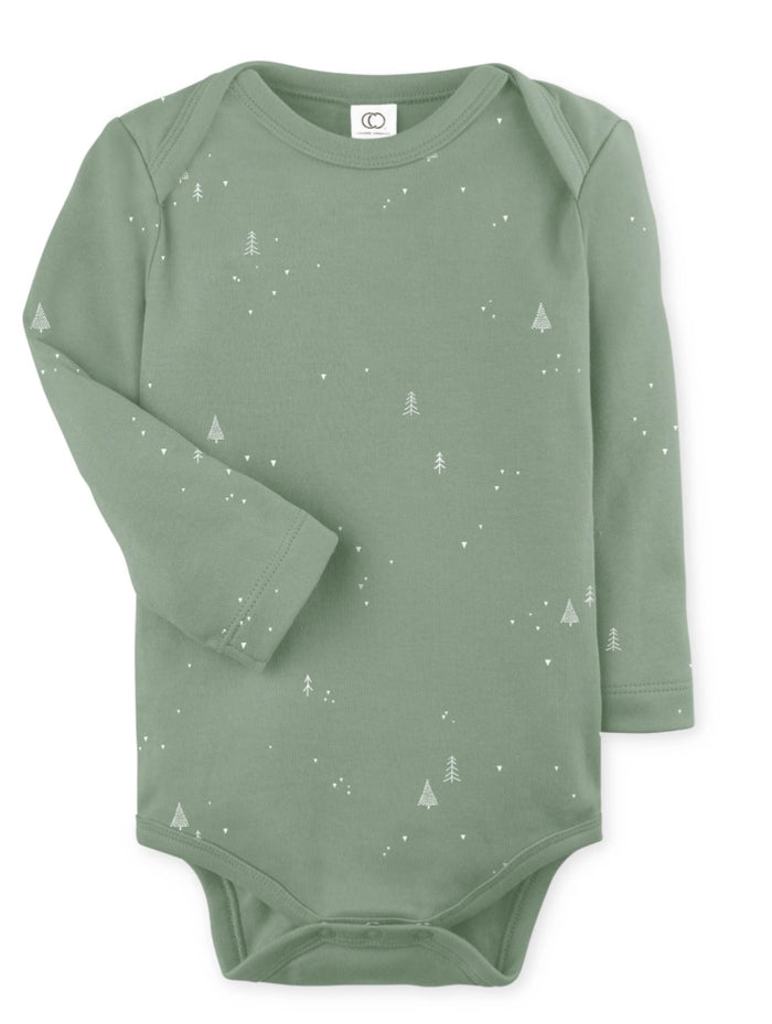 Organic Cotton Sleeve Bodysuit || Evergreen + Thyme