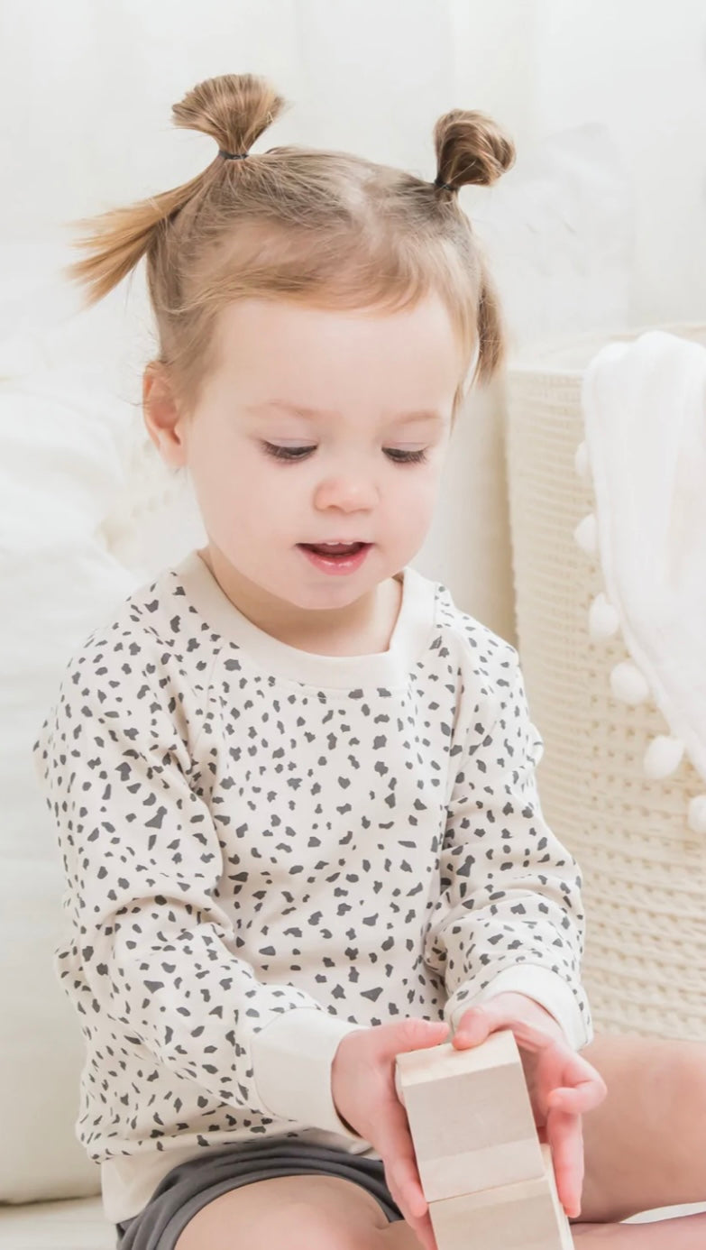 Organic Cotton Pullover || Cheetah + Pewter