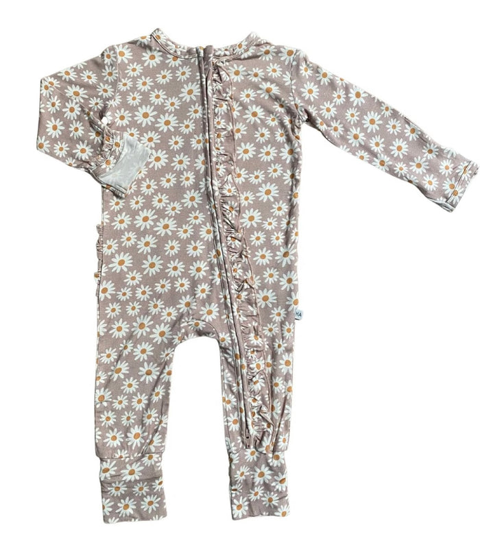 Bamboo Ruffle Zipper One Piece || Dusty Daisy