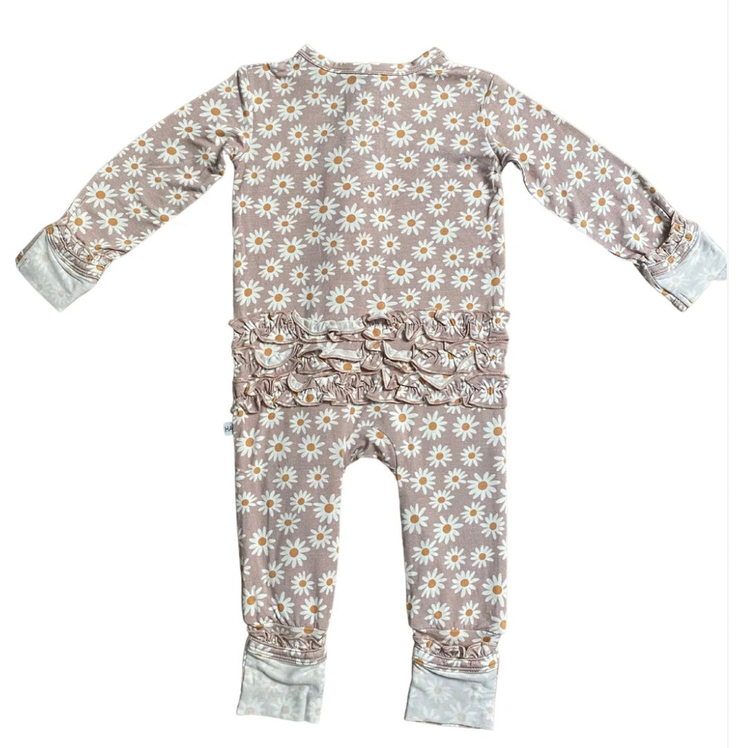 Bamboo Ruffle Zipper One Piece || Dusty Daisy