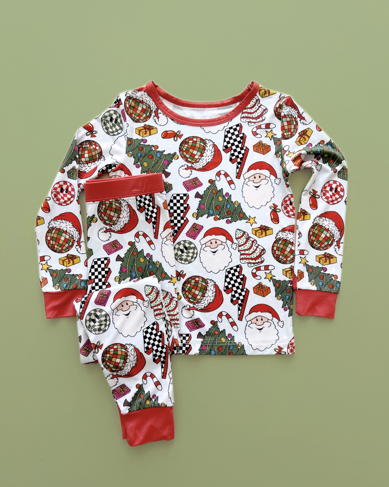 Bamboo Kids' Clothing Two Piece Set | Retro Christmas: 5T