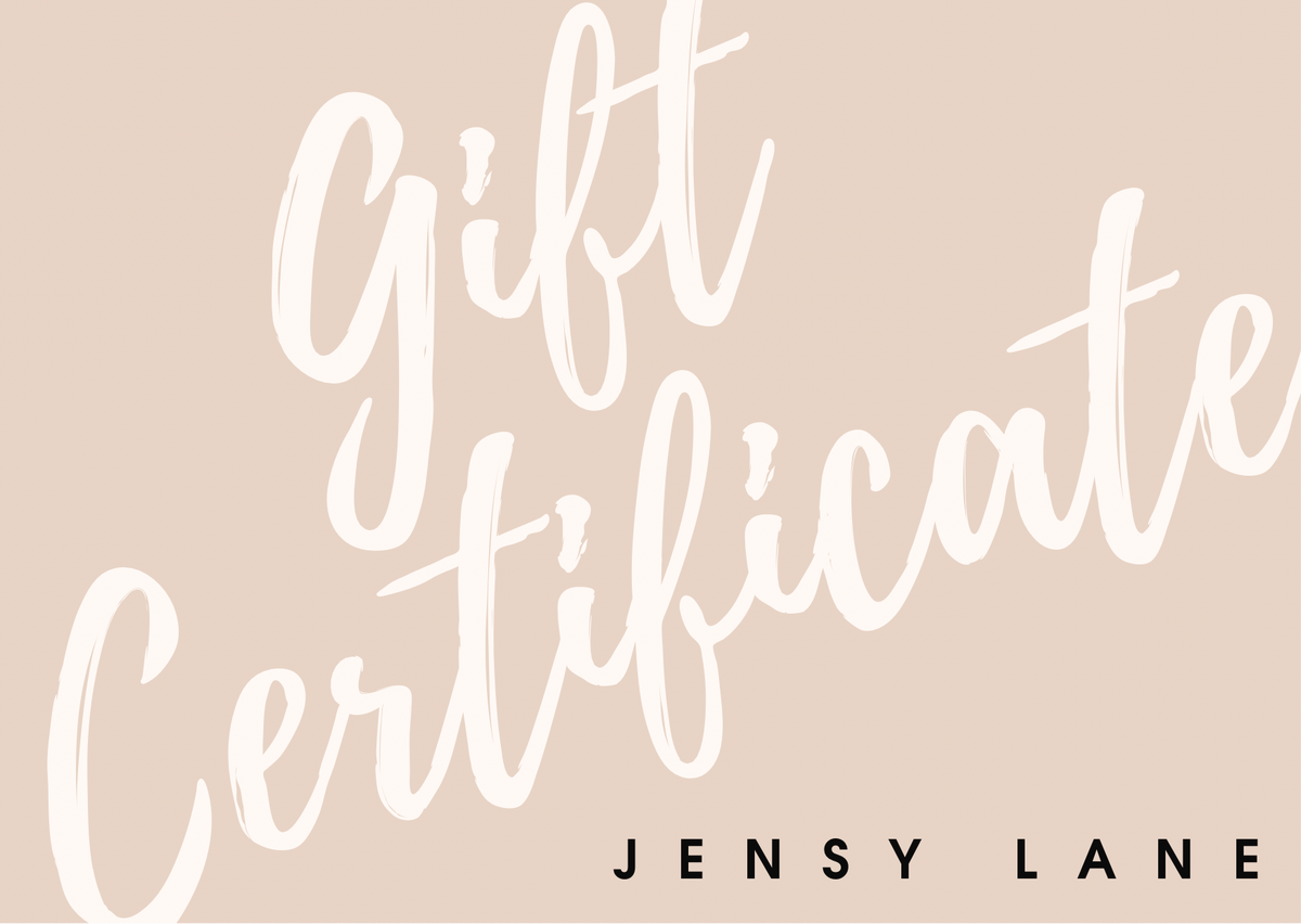 Jensy Lane || Digital Gift Card