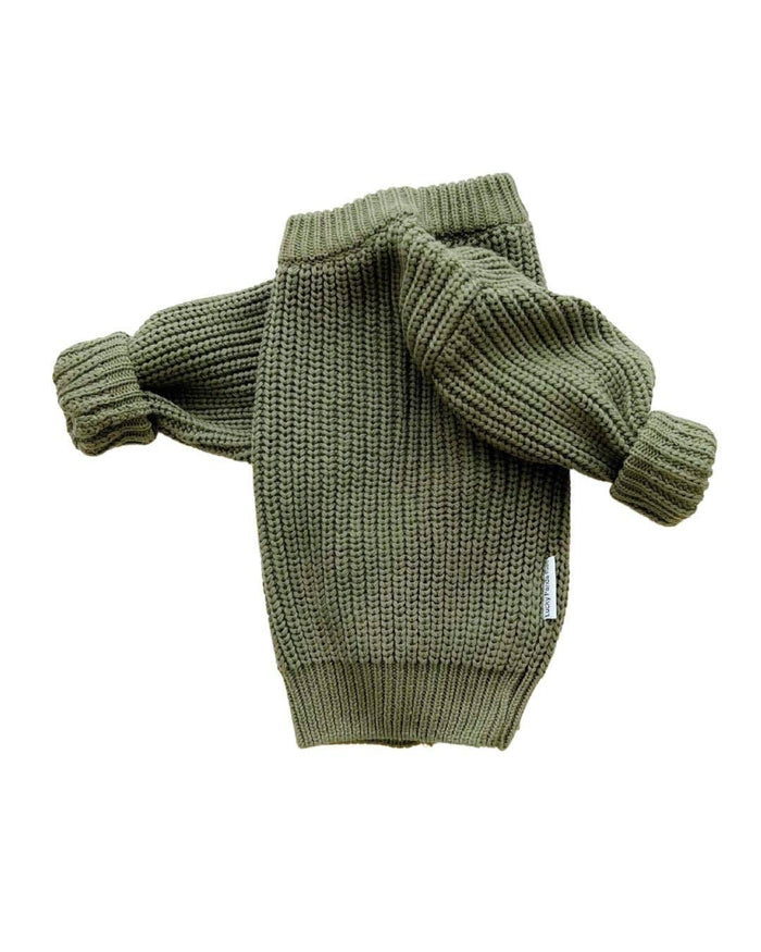 Chunky Knit Sweater | Green: 12-24M