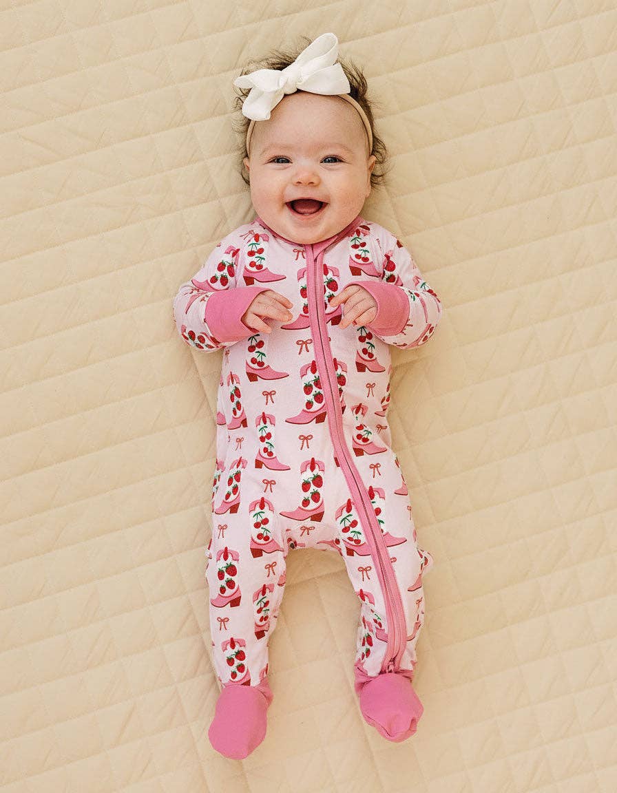 Bamboo Zip Romper | Bootsberry Cowgirl: 18-24M
