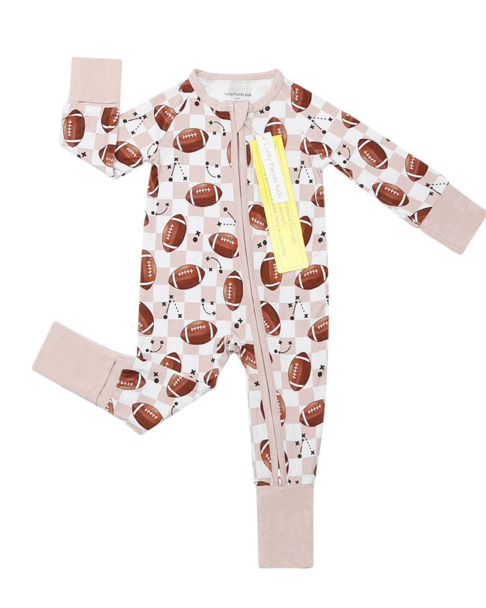 Bamboo Zip Romper | Game Day: 0-3M