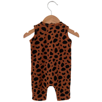 Organic Waffle Easy Romper, Black Spot: 3 - 6 mo.