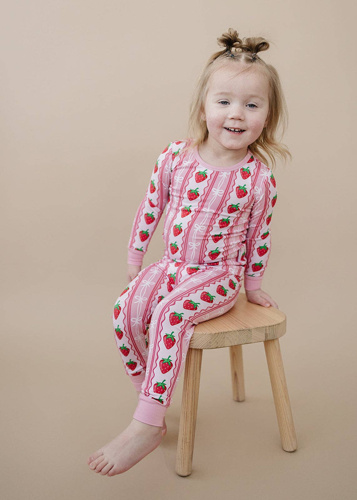 Bamboo Two Piece Set | Strawberry: 5T