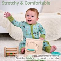 Bamboo Baby Convertible Zipper Pajama Golf A Round: 06-12 Months
