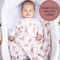 Baby Muslin Swaddle Blanket 47x47 Oh Deer