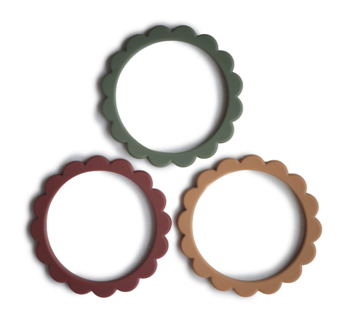 FLOWER TEETHING BRACELET || 3-PACK